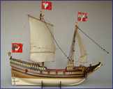 Modele statków - Żółty Lew - Zdjęcie z boku
