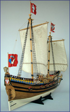 Modele statków - Żółty Lew - zdjęcie rufy