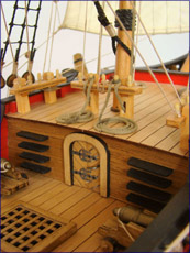 Modele statków - Żółty Lew - zdjęcie pokładu